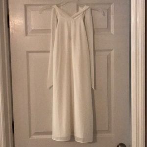White dress with bow detail